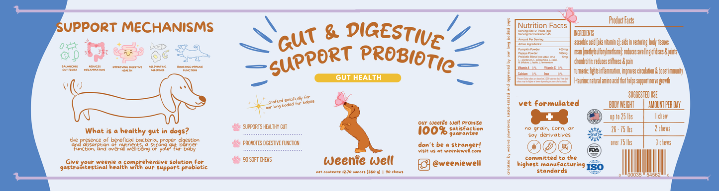 Gut & Digestive Support Probiotic Chews